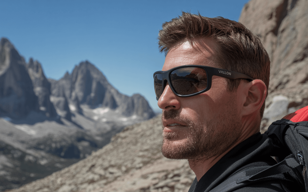 VALLON Howlin sunglasses being tested in outdoor conditions showing durability